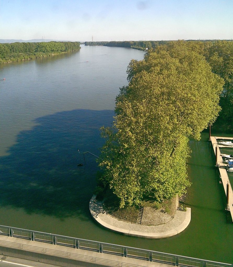 Rhein Richtung Ludwigshafen